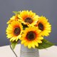 thumbnail image 4 of Paquete de girasol artificial Simulación Decoración floral Banquete de boda Ramo de flores falsas nupciales Methold HA7993-00B, 4 of 6