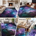 thumbnail image 6 of Purple Ombre Starry Night Area Rugs Collection 6'x9', Modern Abstract Art Non Slip Indoor Rectangle Throw Runner Rug Floor Mat Carpet for Living Room Dining Table Bedroom Nursery, 6 of 9
