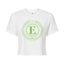 Wicked - Collegiate Elphaba - Juniors Cropped Graphic T-Shirt