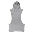 thumbnail image 4 of WAENQINLA Men's Workout Hooded Tank Tops Bodybuilding Muscle Cut Off T Shirt Sleeveless Gym Hoodies with Kangaroo Pocket, 4 of 7