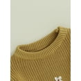 thumbnail image 6 of GXFC Toddler Girls Sweaters 6M 1T 2T 3T 4T 5T Kids Girls Long Sleeve Floral Embroidery Knit Pullovers Tops Casual Fall Knitwear Clothes for Child, 6 of 9