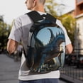 thumbnail image 6 of Rocae Wild Blue Cool Dragon for Lightweight Casual Backpack Travel Hiking Backpack Carry On Laptop Backpack, 6 of 6