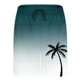 thumbnail image 4 of Mens Hawaiian Swim Trunks Beach Shorts Quick Dry Gradient Boardshorts with Liner Drawstring Swimwear Bathing Suits with Pockets Navy M, 4 of 9