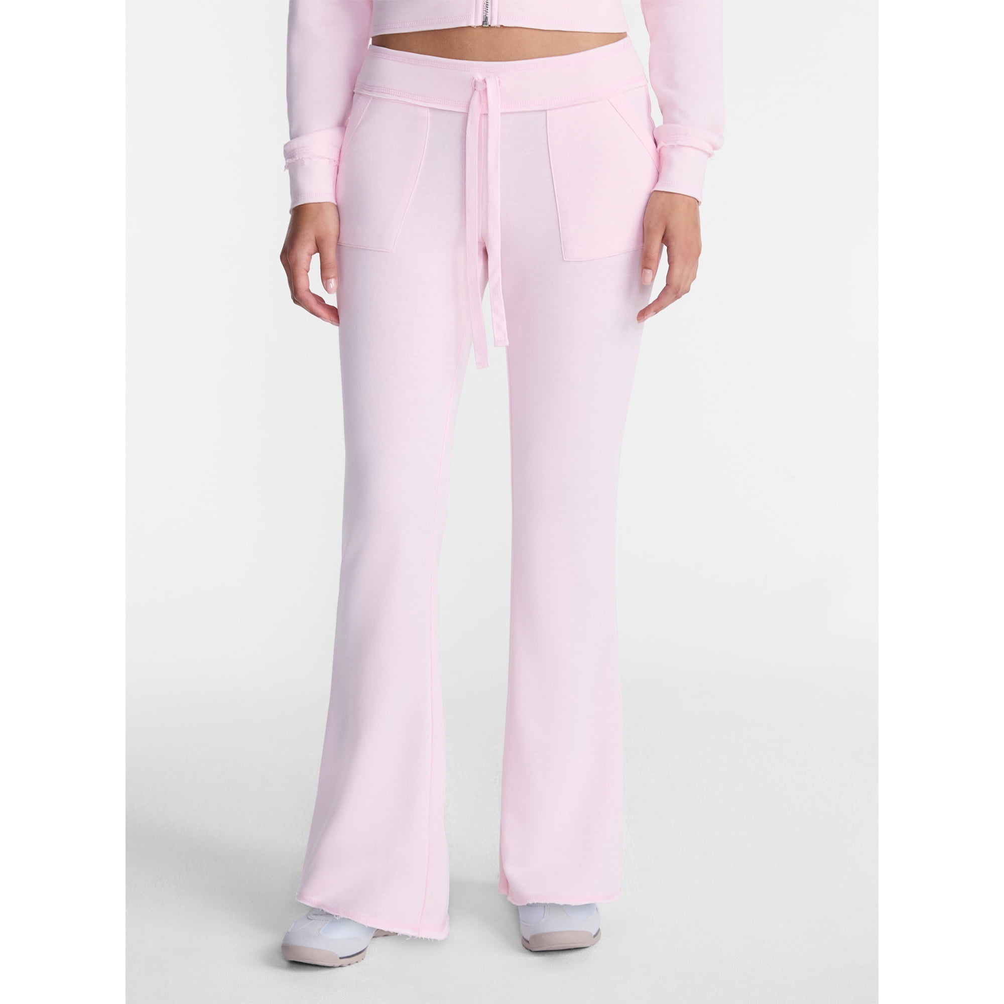 No Boundaries Flare Leg French Terry Pant, Women's Sizes XXS-XXL