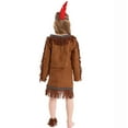thumbnail image 6 of FYEGRE Elegant Primitive Themed Dress For Girls Stage Performance Halloween Outfit Kids Adventure Wear Brown 7-8 Years, 6 of 9