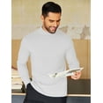 thumbnail image 5 of COOFANDY Mens Mock Neck Shirts 2 Pack Fleece Long Sleeve Basic Turtle Neck Shirt, 5 of 6