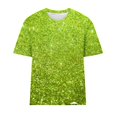 thumbnail image 4 of Shorts pour Femmes, T-Shirt à Manches Courtes Col Rond Imprimé Décontracté pour Femmes, 4 of 4