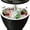 Black, variant on SONGMY Outdoor Cool Bar Table, Rattan Style Patio 8 Gallon Beer and Wine Cooler, All-Weather Ice Bucket w/Height Adjustable Top, Drainage Plug-Grey