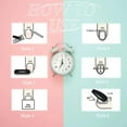 thumbnail image 6 of 3D 24 Pcs Cute Almond Press on Nails Medium Fake Nails Press Ons Blue Gradient False Nails with Stiletto Nail Glue, 6 of 6