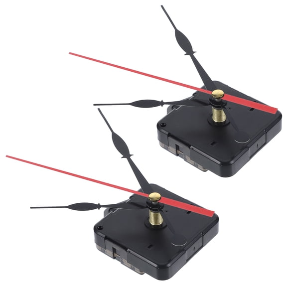 Soimiss 2Sets Black Clock Movement Kit Plastic Parts for Accurate Wall Clock Replacement