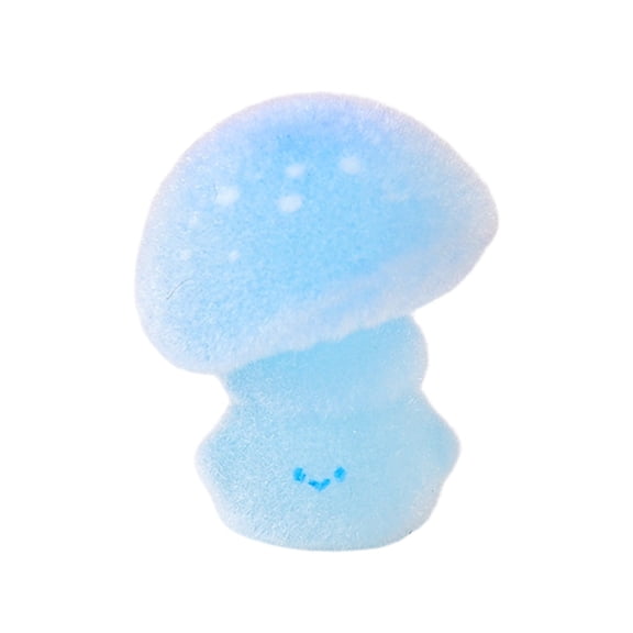 ZhangC Glow in the Dark Flocked Mushroom Figurines, Multicolor Resin Garden Decor, for Shelf, Desk, Terrarium, Fairy Garden, 3 Pack, 0.94 Inch
