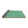 thumbnail image 2 of Ahgly Company Indoor Round Abstract Turquoise Blue Modern Area Rugs, 6' Round, 2 of 4