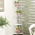 thumbnail image 3 of DecMode 8", 6", 5"H Indoor Outdoor Pink Porcelain Planter with Attached Saucer (3 Count), 3 of 10
