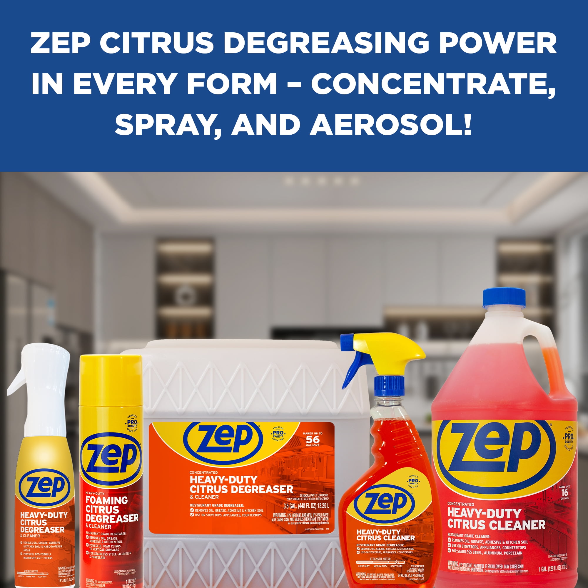 Zep Pro-Trusted Heavy-Duty Foaming Citrus Degreaser