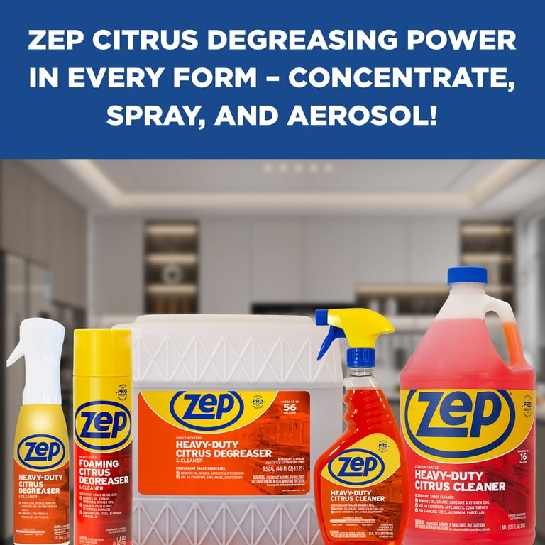Zep Heavy-Duty Foaming Citrus Degreaser, 18 oz, Multi-Surface