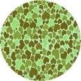 thumbnail image 1 of Ahgly Company Tapis d'Intérieur Lavable en Machine Carré Transitionnel Jaune Foncé Vert, 3 Pieds Carré, 1 of 7