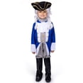 thumbnail image 3 of Dress Up America Colonial Patriot Costume for Kids - Comes with Hat and Wig, Blue | Boys, 3 of 4