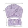 1PC Hat+1PC Headband Black Acrylic Mothers Day Mother Hat Baby Girls