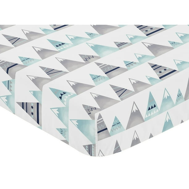 Sweet Jojo Designs Navy Blue Aqua And Grey Aztec Mountains