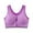 Purple 1, variant on Women Bras Zipper Shockproof Gathers No Steel Vest Running Fitness Underwear Sports Bra Comfortable Bras for Women White L