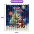 thumbnail image 5 of Merry Christmas and Happy New Year Santa Bulldog Holiday Xmas Winter 2025 Shower Curtain Dog Lover Gifts Idea Waterproof Bathroom Bathtub Curtain - 00024, 5 of 5