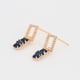 thumbnail image 4 of Aretes Colgantes Fiesta Dama Swarovski y Zafiro Oro 14K Lam dorado Unitalla, 4 of 7