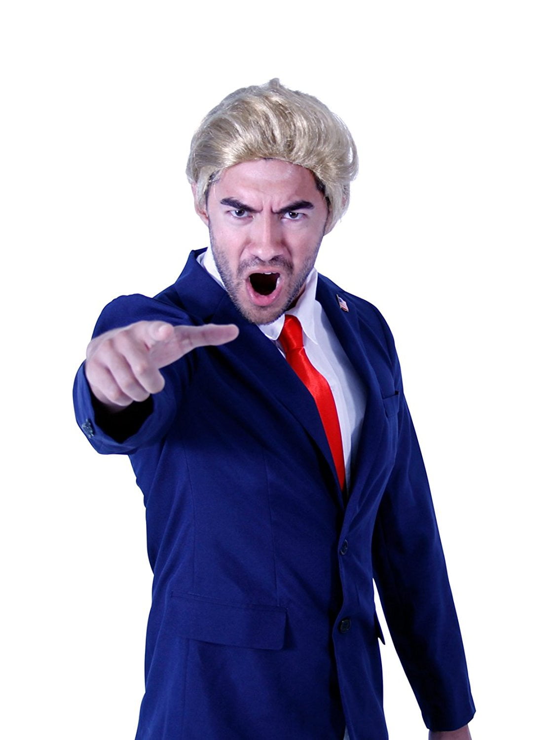 Republican Trump Costume Jacket, Tie, Wig & Pin - Walmart ...