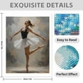 thumbnail image 3 of Diamond Art Kit for Adults, Graceful Ballerina In White Tutu Diamond Painting for Adults Beginners, 5D DIY Diamond Art Painting Kits, Colorful Diamond Painting Craft for Home Decor 12x16, 3 of 7