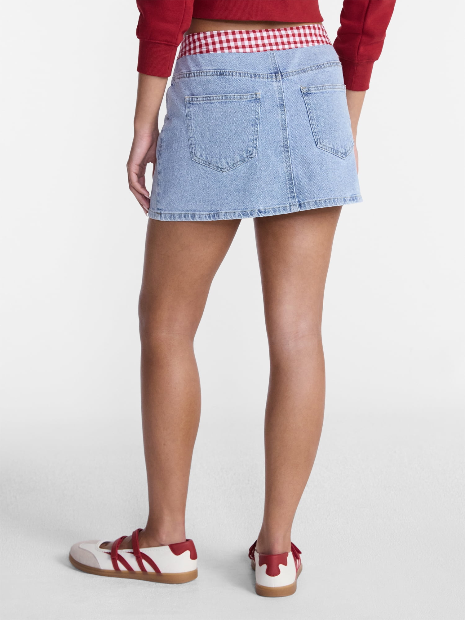 No Boundaries Game Day Denim Skirt, Women's XXS-XXL