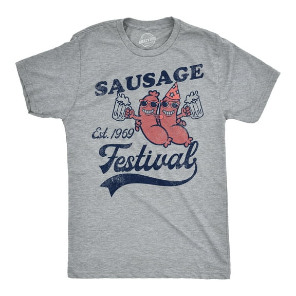 Mens Funny T Shirts Sausage Festival Sarcastic Graphic Tee for Men Graphic Tees