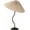 Black, variant on Modern Small Pleated Table Lamp with Beige Shade, Black Base, E12 Bulb Included for Bedroom Office Decor