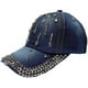 thumbnail image 1 of Gorras y sombreros para hombres y mujeres, informales, ajustables, unisex, con anillo de diamantes de imitación y cadena, gorras de béisbol decorativas Feliz Sencillez, 1 of 5