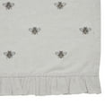 thumbnail image 7 of VHC Brands Embroidered Bee, Farmhouse Cafe Tier Curtain, Ruffled, Creme Yellow Grey, 36x36, Set of 2, 7 of 7