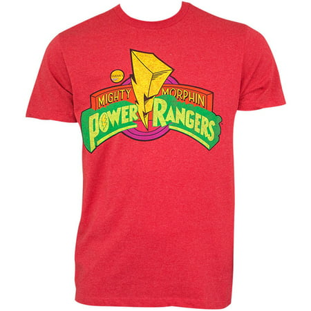 Power Rangers Mighty Morphin Classic Logo Design Short Sleeve T-Shirt