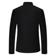 thumbnail image 4 of HAPIMO Men's Slim Suit Jackets Shirts Gentlemen Holiday Fashion Comfy Long Sleeve Tops Turndown Collar Button Down Tees Casual Relaxed Double-Breasted Solid Black XL, 4 of 8
