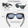 thumbnail image 4 of TINHAO Polarized Sunglasses Over Glasses for Women Men, Fit Over Glasses Sunglasses with Square Oversized UV Protection, 4 of 7