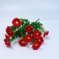 thumbnail image 5 of Artificial Daisies Flowers Bouquet, Realistic Fake Plastic Daisies for Home Decor Window Box Cemetery Memorial, Indoor Outdoor Table Centerpieces, 13.4X5.9In (1Pcs) Red, 5 of 9