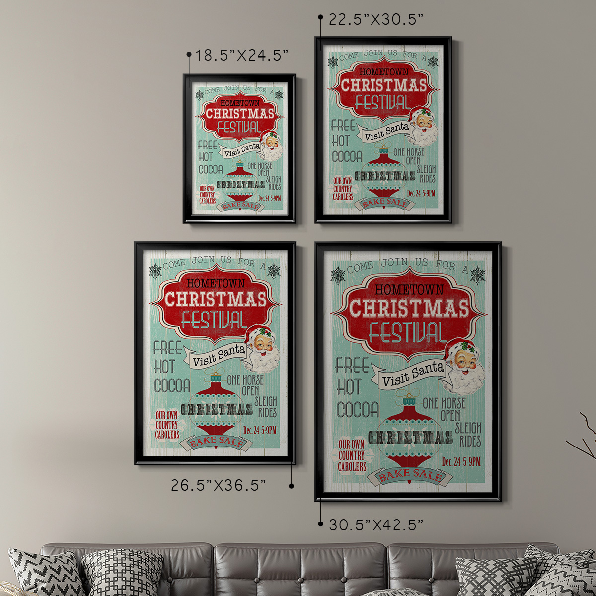 Bright Christmas Festival Premium Framed Print - Ready to Hang