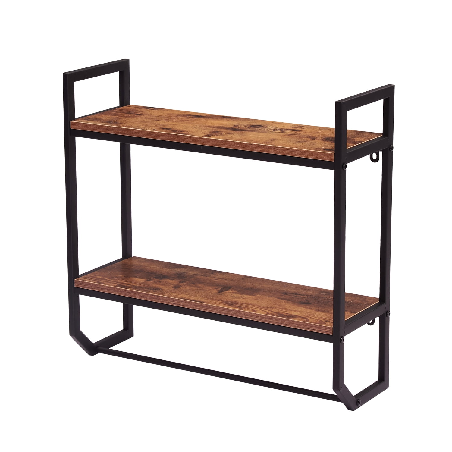 kinbor 2 Tier Industrial Bathroom Shelves Wall Mounted, Floating