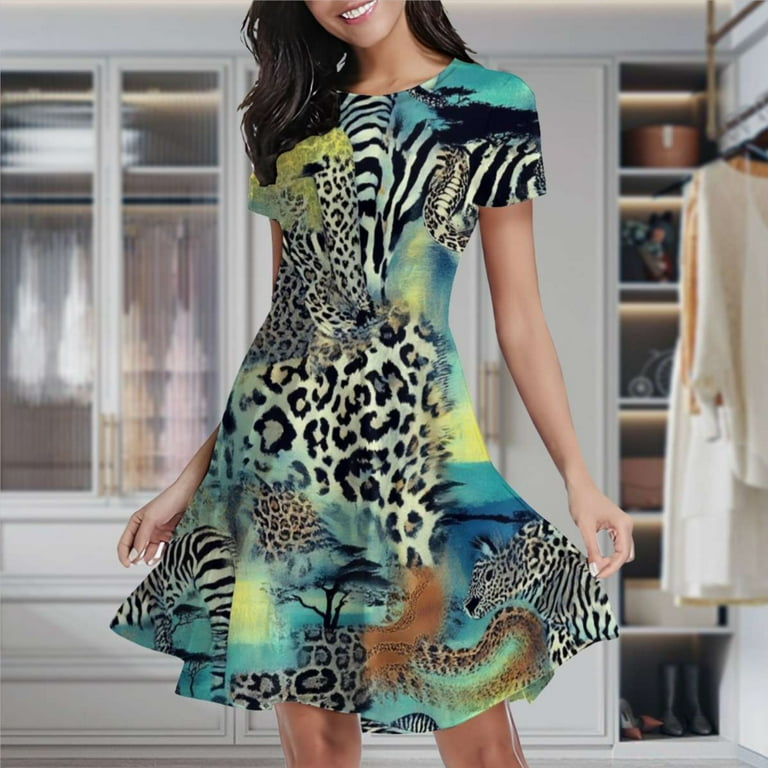 open lace back dress Dave & Johnny 11768 - Illusion Waist Ruffles Cocktail Dress 4 / Blue/Print main image 0