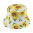 thumbnail image 1 of Esquirla Chapeau Seau Réversible Imprimé en Coton pour Femmes Hommes Blanc, 1 of 6