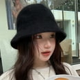 thumbnail image 2 of LinYooLi Hat Women's Autumn/Winter Korean Edition Instagram Fashion Brand Versatile Woolen Hat Cold Hat Winter Warm Ear Protection Big Head Bucket Hat, 2 of 9