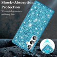 thumbnail image 4 of ShellTech Compatible with Samsung Galaxy A25 Case,Shockproof Glitter Case Bling Sparkly Soft TPU and PC Silicone Shiny Girl Women Thin Protective Cover for Galaxy S23 FE,Blue, 4 of 5
