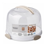 Better Homes & Gardens Round Cake Carrier with Clear Plastic Cover, 13 Diameter, Dishwasher Safe, Best Used for Leftover Storage and Party Transportation