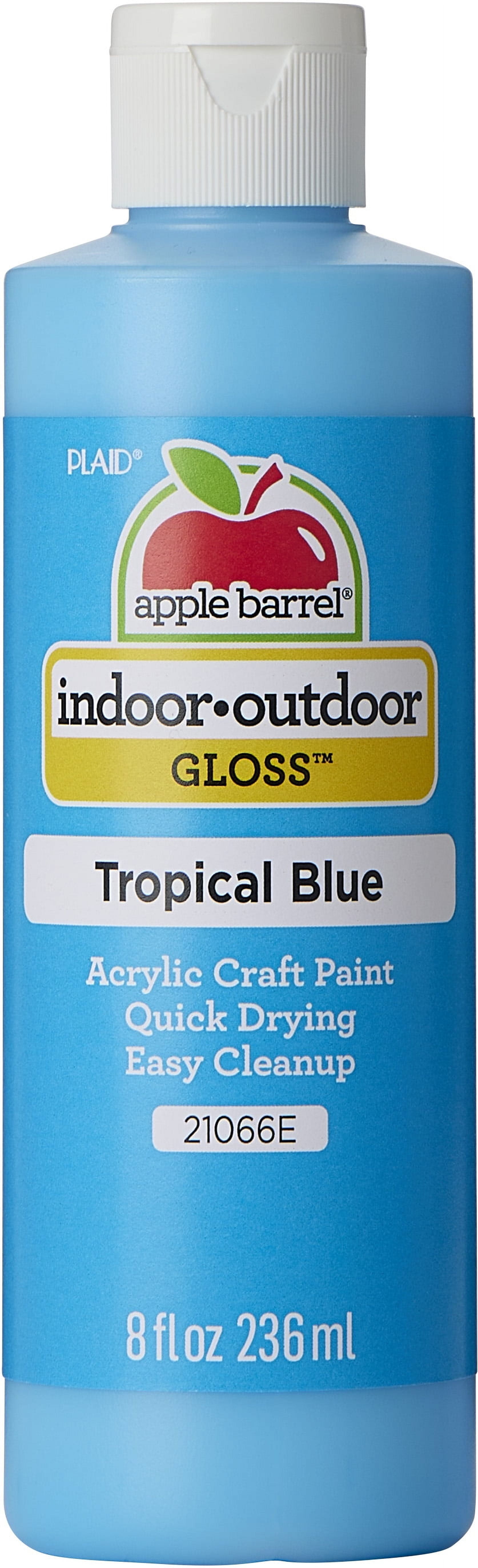 (2 pack) Apple Barrel Acrylic Craft Paint, Gloss Finish, Tropical Blue, 8 fl oz