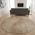 thumbnail image 2 of HomeRoots 665666 8 ft. Terra Cotta & Copper Abstract Washable Round Area Rug with UV Protection, 2 of 9