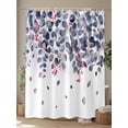 thumbnail image 4 of Shower Curtain Purple Leaves Shower Curtains for Bathroom, Waterproof Polyester Shower Curtain Set with Hooks, Extra Long 72" x 96" Watercolor Fruit Branch Plant, 4 of 6