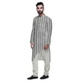 thumbnail image 2 of Atasi Kurta Asymétrique Imprimée Décontractée pour Hommes Ensemble Kurta Longue Designer, 2 of 4