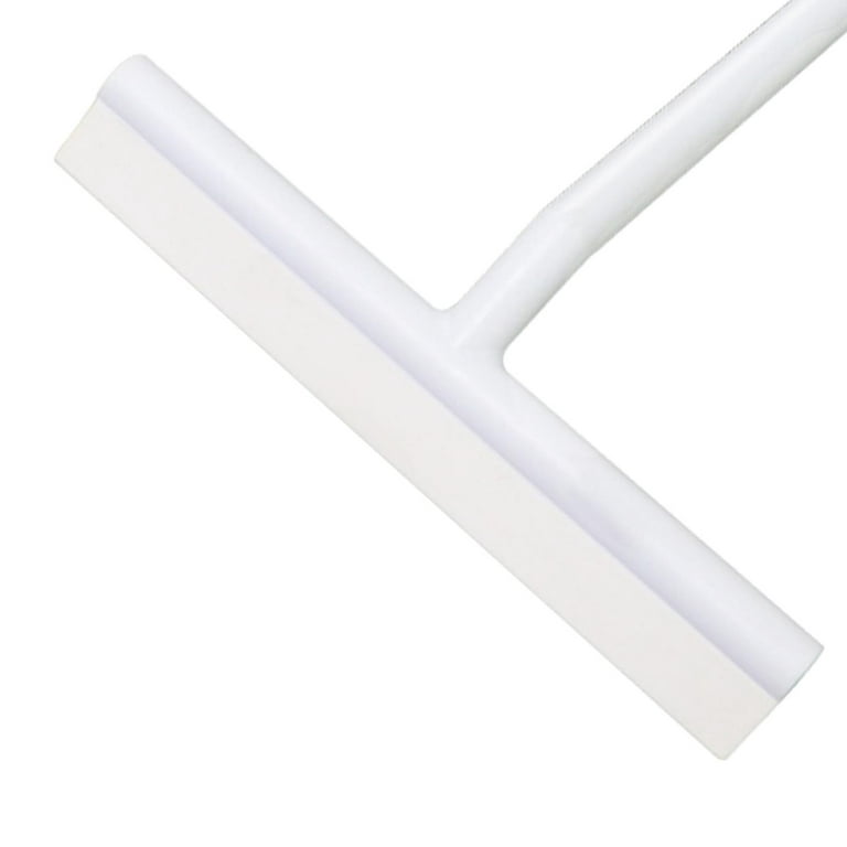 Shower Squeegee with Hook Water Wiper Portable for Tile Floor Bathroom White