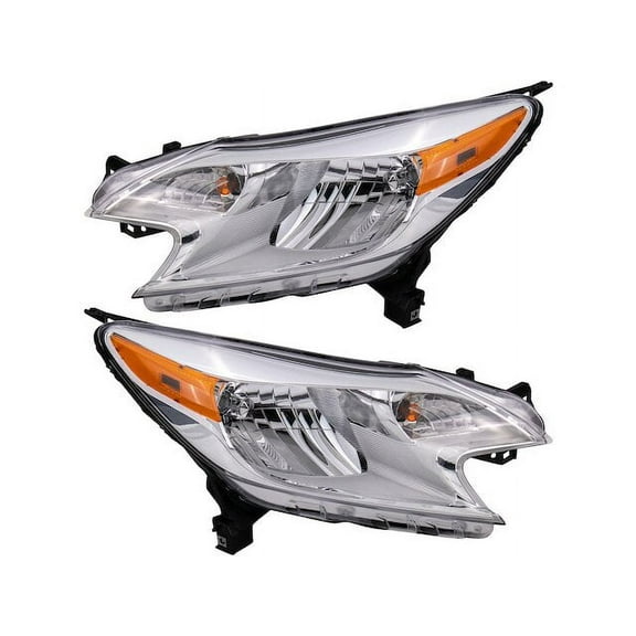 Headlight Assembly Set 2 Piece - Compatible with 2014 - 2016 Nissan Versa Note 2015